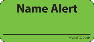 Label Paper Permanent Name Alert 1" Core 2 1/4" X 1 Fl. Green 420 Per Roll