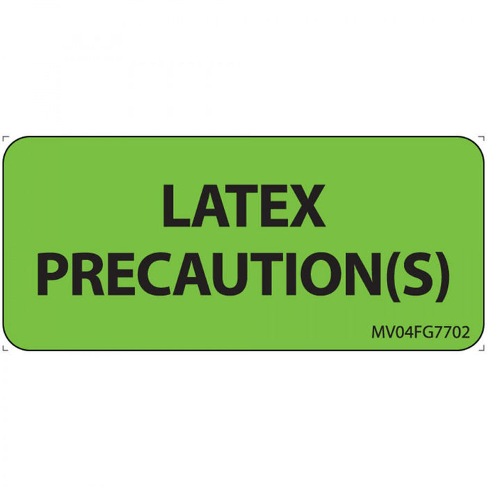 Label Paper Removable Latex Precaution(S) 1" Core 2 1/4" X 1 Fl. Green 420 Per Roll