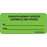 Label Paper Removable Cardiopulmonary 1" Core 2 1/4" X 1 Fl. Green 420 Per Roll