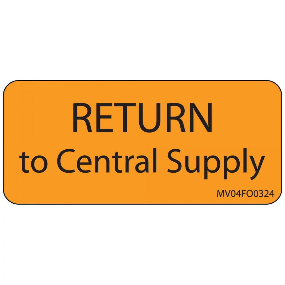 Label Paper Removable Return To Central 1