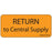 Label Paper Removable Return To Central 1" Core 2 1/4" X 1 Fl. Orange 420 Per Roll