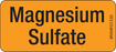 Label Paper Removable Magnesium Sulfate 1" Core 2 1/4" X 1 Fl. Orange 420 Per Roll