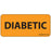 Label Paper Removable Diabetic 1" Core 2 1/4" X 1 Fl. Orange 420 Per Roll