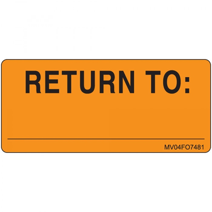 Label Paper Removable Return To: 1