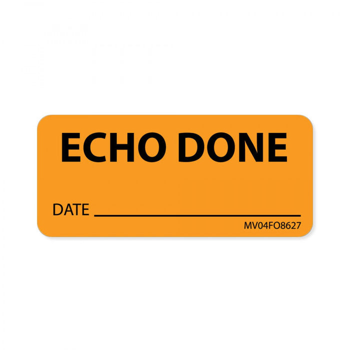 Label Paper Removable Echo Done 1" Core 2 1/4" X 1 Fl. Orange 420 Per Roll