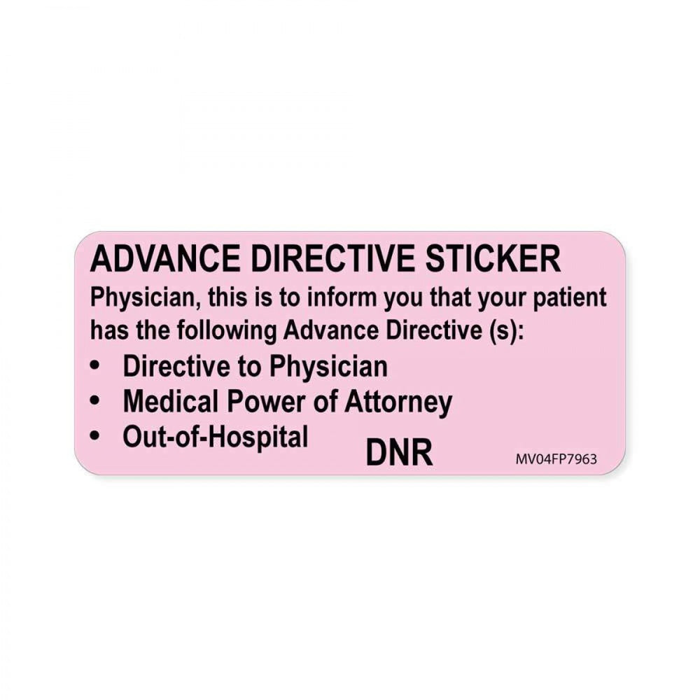Label Paper Removable Advance Directive 1