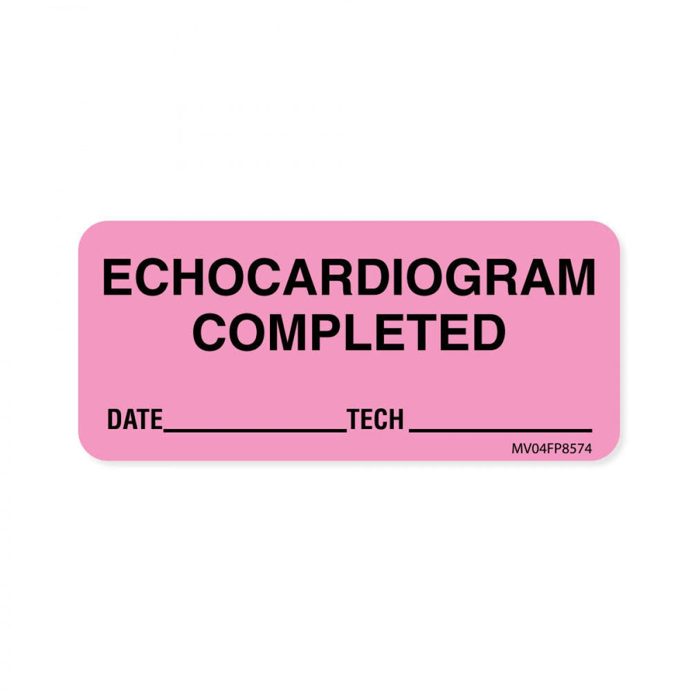 Label Paper Removable Echocardiogram 1" Core 2 1/4" X 1 Fl. Pink 420 Per Roll