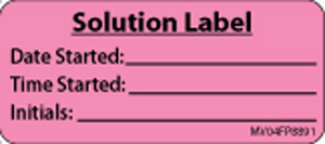 Label Paper Removable Solution Label Date 1" Core 2 1/4" X 1 Fl. Pink 420 Per Roll