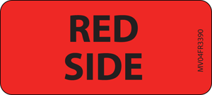 Label Paper Permanent Red Side 1" Core 2 1/4" X 1 Fl. Red 420 Per Roll