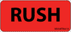 Label Paper Permanent Rush 1" Core 2 1/4" X 1 Fl. Red 420 Per Roll