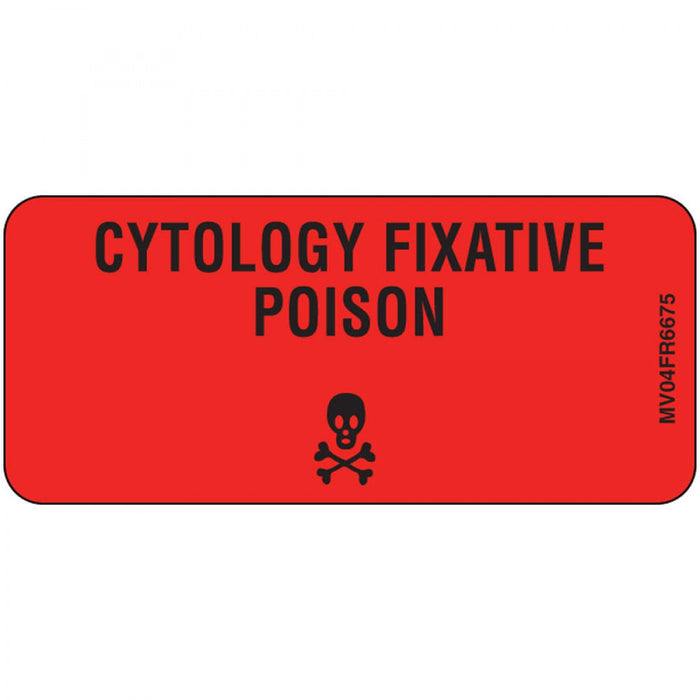 Label Paper Permanent Cytology Fixative 1" Core 2 1/4" X 1 Fl. Red 420 Per Roll