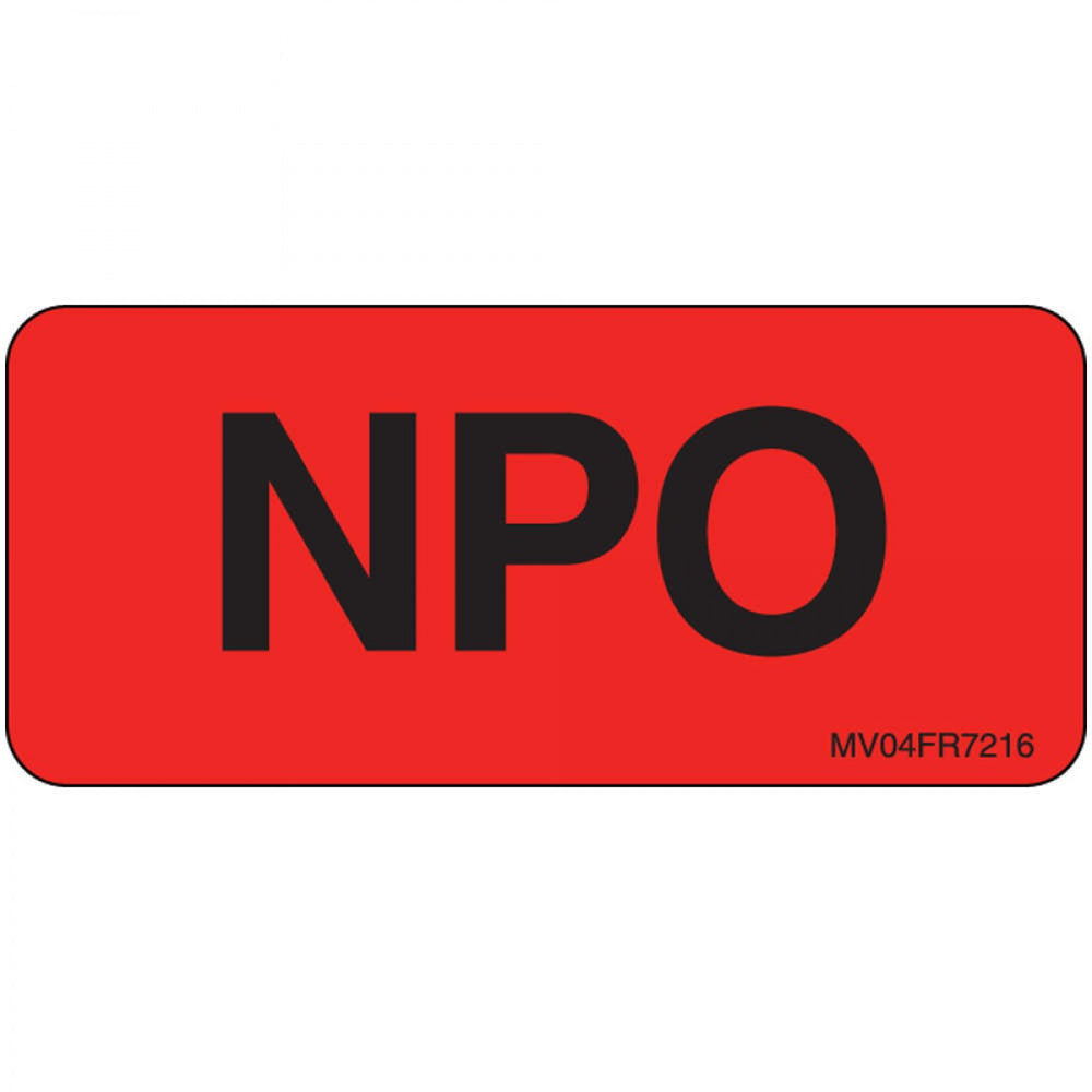 Label Paper Permanent Npo 1" Core 2 1/4" X 1 Fl. Red 420 Per Roll