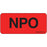 Label Paper Permanent Npo 1" Core 2 1/4" X 1 Fl. Red 420 Per Roll