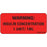 Label Paper Permanent Warning: Insulin 1" Core 2 1/4" X 1 Fl. Red 420 Per Roll
