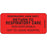 Label Paper Permanent Discontinued 1" Core 2 1/4" X 1 Fl. Red 420 Per Roll