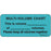 Label Paper Removable Multi-Volume Chart 1" Core 2 1/4" X 1 Blue 420 Per Roll