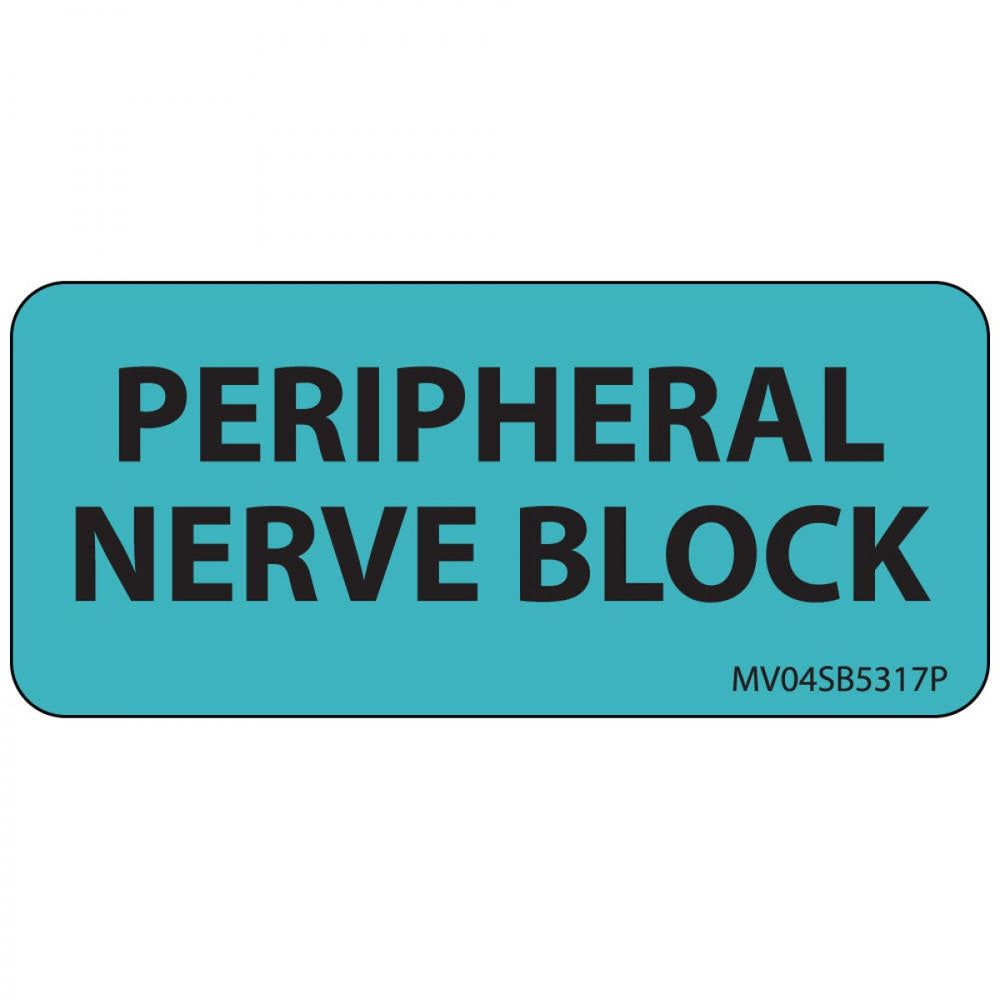 Label Paper Permanent Peripheral Nerve 1" Core 2 1/4" X 1 Blue 420 Per Roll