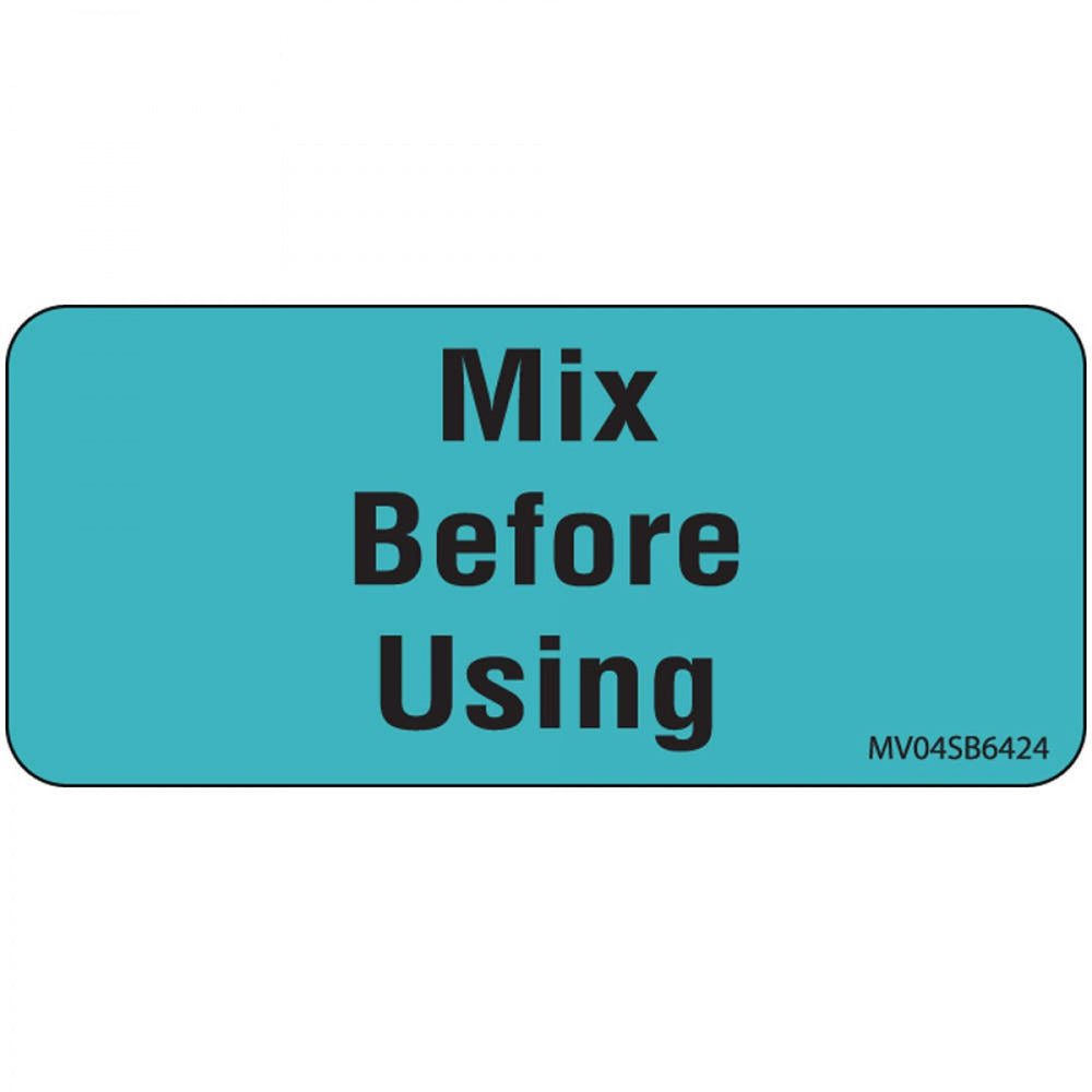 Label Paper Removable Mix Before Using 1" Core 2 1/4" X 1 Blue 420 Per Roll