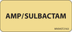 Label Paper Removable Amp/Sulbactam 1" Core 2 1/4" X 1 Tan 420 Per Roll