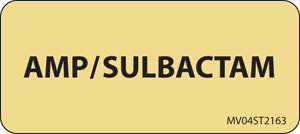 Label Paper Removable Amp/Sulbactam 1" Core 2 1/4" X 1 Tan 420 Per Roll