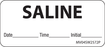Label Paper Permanent Saline Date Time 1" Core 2 1/4" X 1 White 420 Per Roll