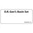 Label Paper Removable O.R. Genl Basin 1" Core 2 1/4" X 1 White 420 Per Roll