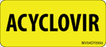Label Paper Permanent Acyclovir 1" Core 2 1/4" X 1 Yellow 420 Per Roll
