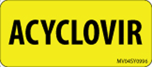 Label Paper Permanent Acyclovir 1" Core 2 1/4" X 1 Yellow 420 Per Roll