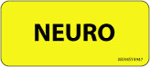 Label Paper Permanent Neuro 1" Core 2 1/4" X 1 Yellow 420 Per Roll