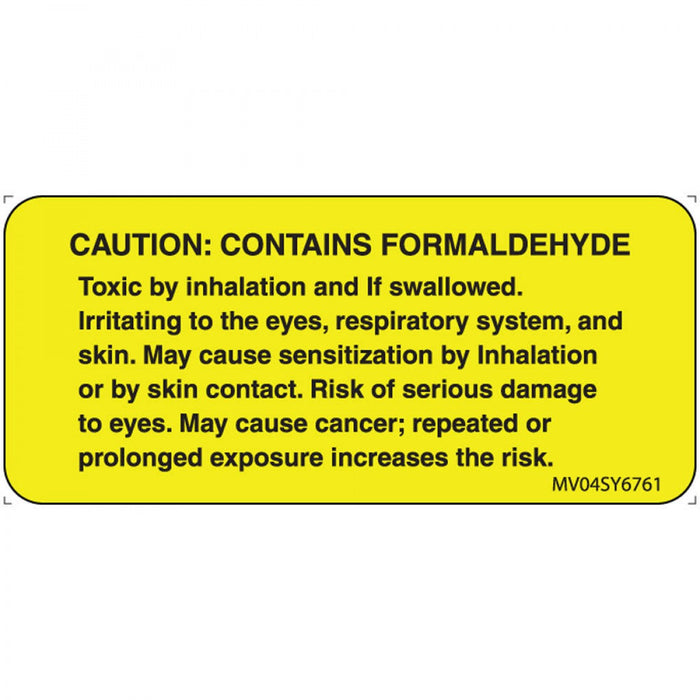 Label Paper Permanent Caution: Contains 1