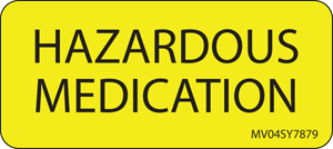 Label Paper Permanent Hazardous 1" Core 2 1/4" X 1 Yellow 420 Per Roll