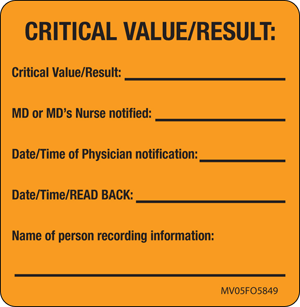 Label Paper Removable Critical 1