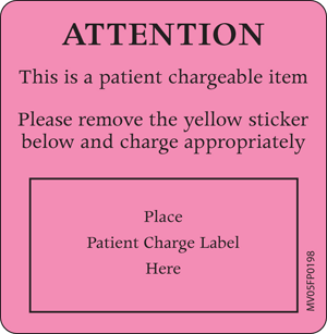Label Paper Removable Attention This Is 1" Core 2 7/16" X 2 1/2" Fl. Pink 400 Per Roll