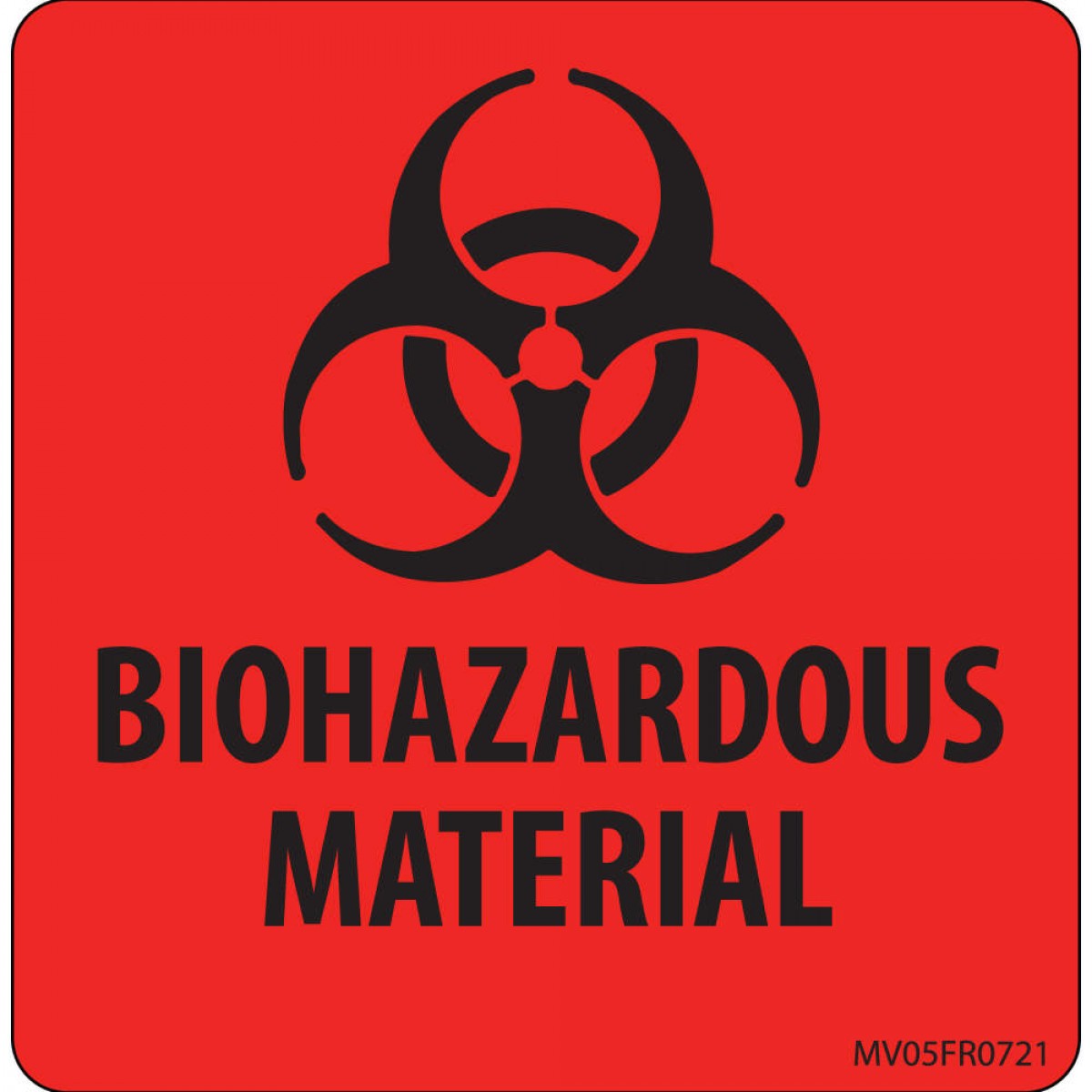 Label Paper Permanent Biohazardous 1