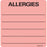 Label Paper Permanent Allergies 1" Core 2 7/16" X 2 1/2" Fl. Red 400 Per Roll