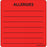 Label Paper Permanent Allergies 1" Core 2 7/16" X 2 1/2" Fl. Red 400 Per Roll