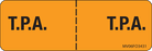 Label Paper Removable T.P.A. : T.P.A. 1" Core 2 15/16" X 1 Fl. Orange 333 Per Roll