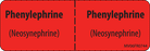 Label Paper Permanent Phenylephrine 1" Core 2 15/16" X 1 Fl. Red 333 Per Roll