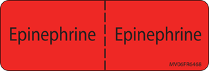 Label Paper Permanent Epinephrine : 1" Core 2 15/16" X 1 Fl. Red 333 Per Roll