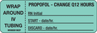 Label Paper Permanent Propofol- Change Q1"2 1 Core 2 15/16" X 1 Blue 333 Per Roll