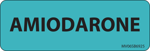 Label Paper Removable Amiodarone 1" Core 2 15/16" X 1 Blue 333 Per Roll