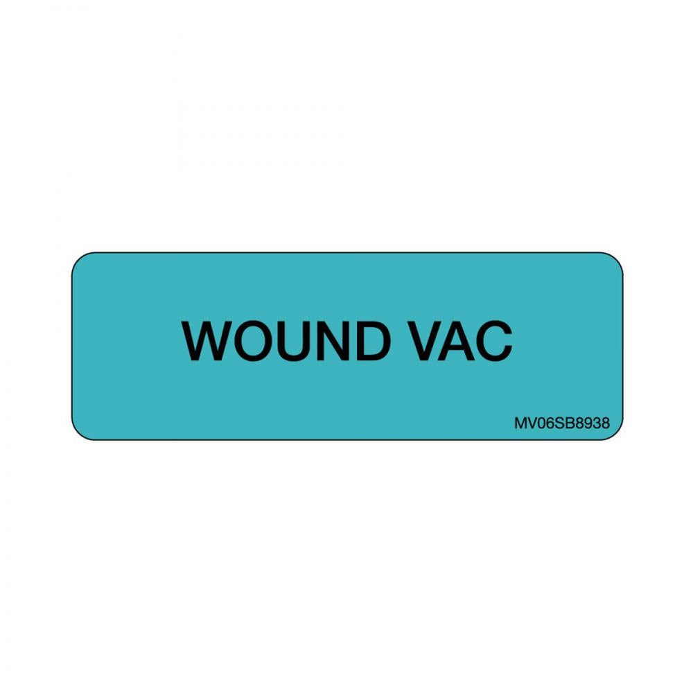 Label Paper Removable Wound Vac 1" Core 2 15/16" X 1 Blue 333 Per Roll