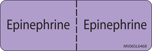 Label Paper Removable Epinephrine : 1" Core 2 15/16" X 1 Lavender 333 Per Roll