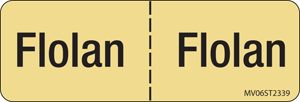 Label Paper Removable Flolan : Flolan 1" Core 2 15/16" X 1 Tan 333 Per Roll