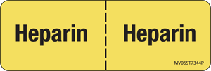 Label Paper Permanent Heparin : Heparin 1" Core 2 15/16" X 1 Tan 333 Per Roll
