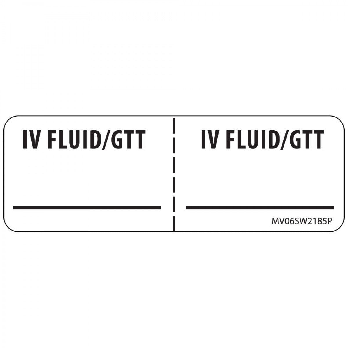 Label Paper Permanent Iv Fluid/Gtt : 1