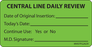 Label Paper Removable Central Line Daily 1" Core 2 15/16" X 1 1/2" Fl. Green 333 Per Roll