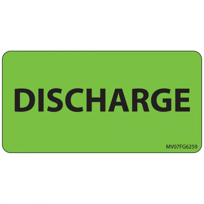 Label Paper Removable Discharge 1" Core 2 15/16" X 1 1/2" Fl. Green 333 Per Roll