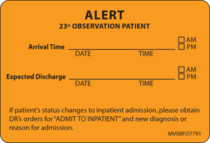 Label Paper Removable Alert 2"3Ã‚Âº 1" Core 2 15/16" X 2 Fl. Orange 333 Per Roll