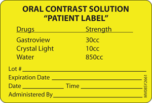 Consticlear Label Label Paper Permanent Oral Contrast 1